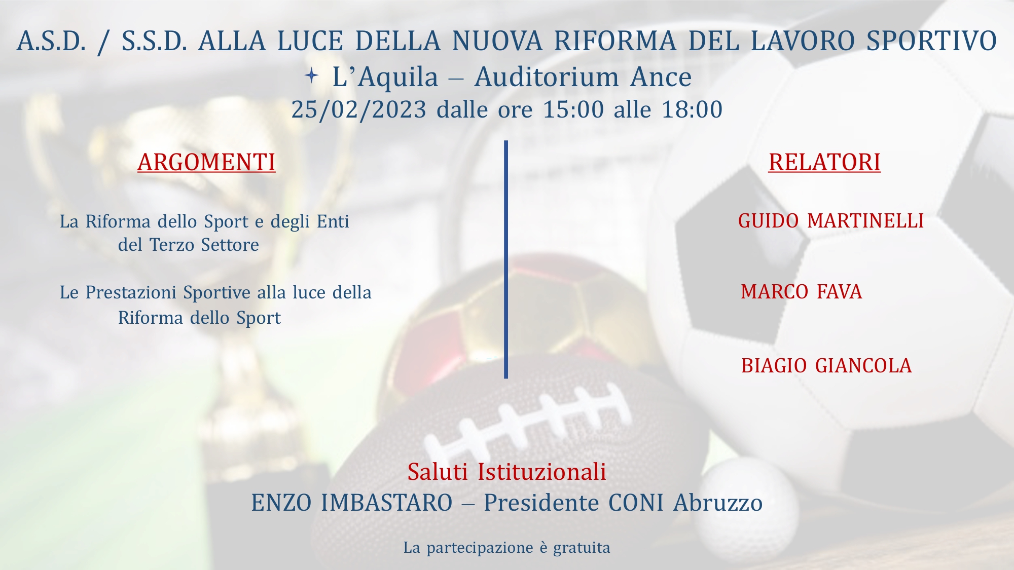 ASD/SSD ALLA LUCE DELLA NUOVA RIFORMA DEL LAVORO SPORTIVO